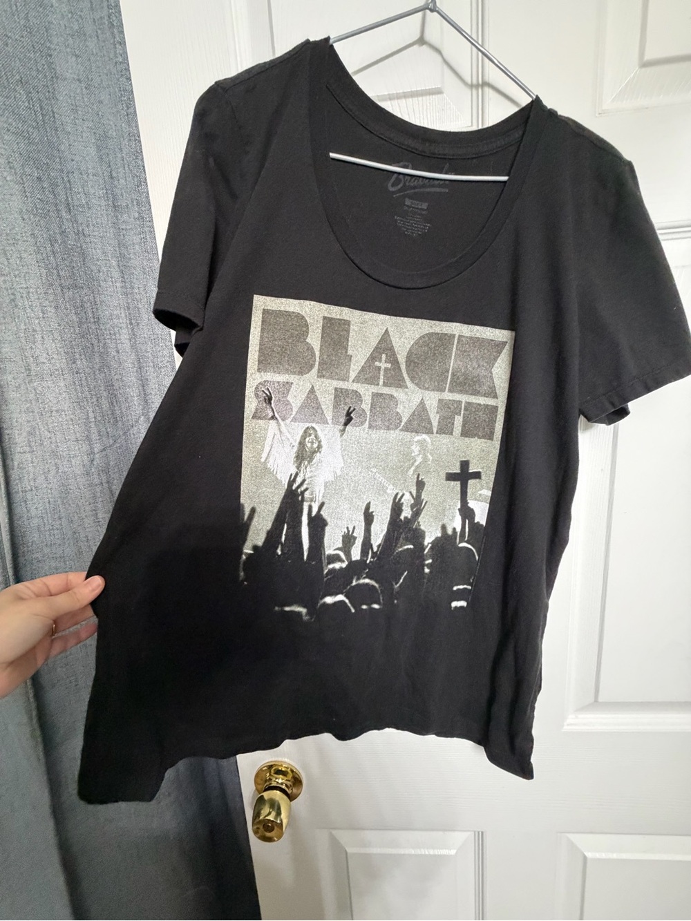Bravado Black Black Sabbath Metallic Graphic Scoop Neck Tee